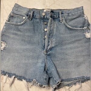 Agolde Dee super high rise organic shorts in Chime- light washed, size 28